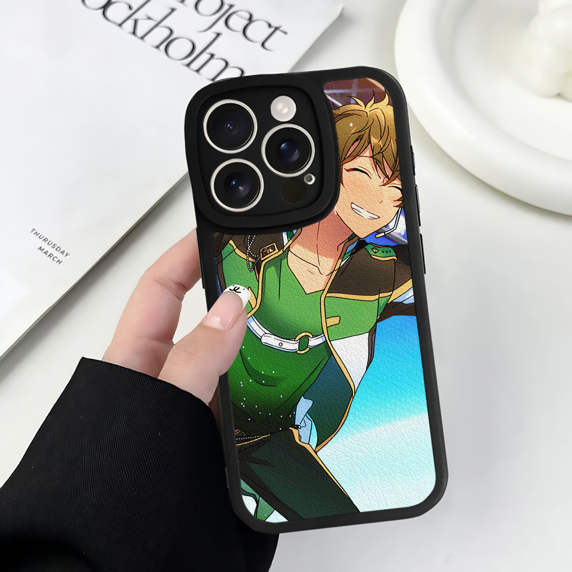 （画像用） あんさんぶるスターズ! Ensemble Stars 【iPhone 16シリーズ対応】シリコンスマホケース（レザー調） 材質：シリコン